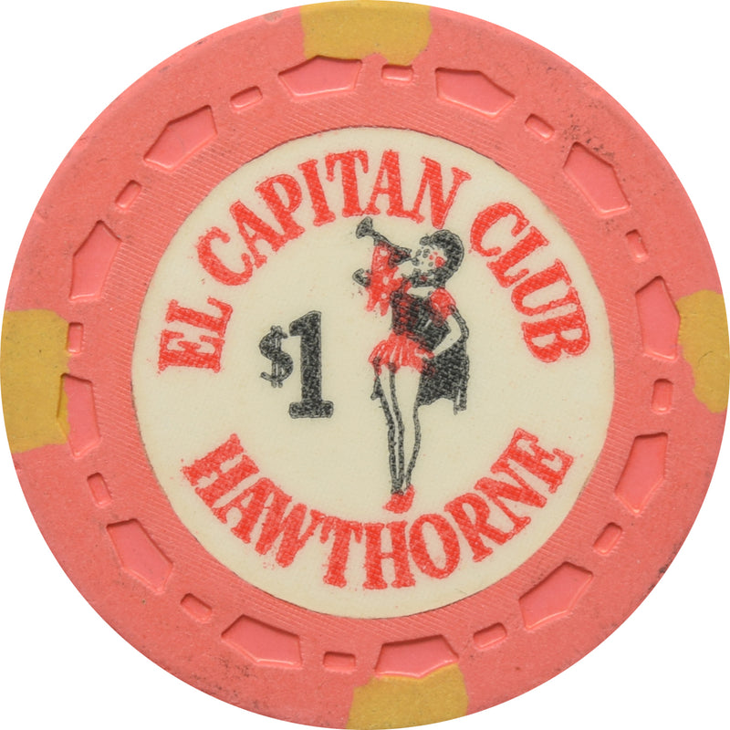 El Capitan Club Casino Hawthorne Nevada $1 Chip 1964