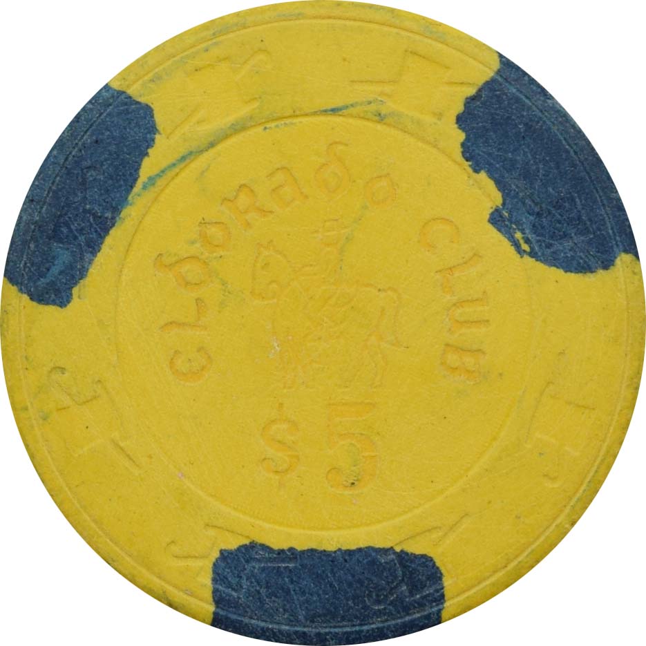 Eldorado Club Casino $5 Chip Gardena, California