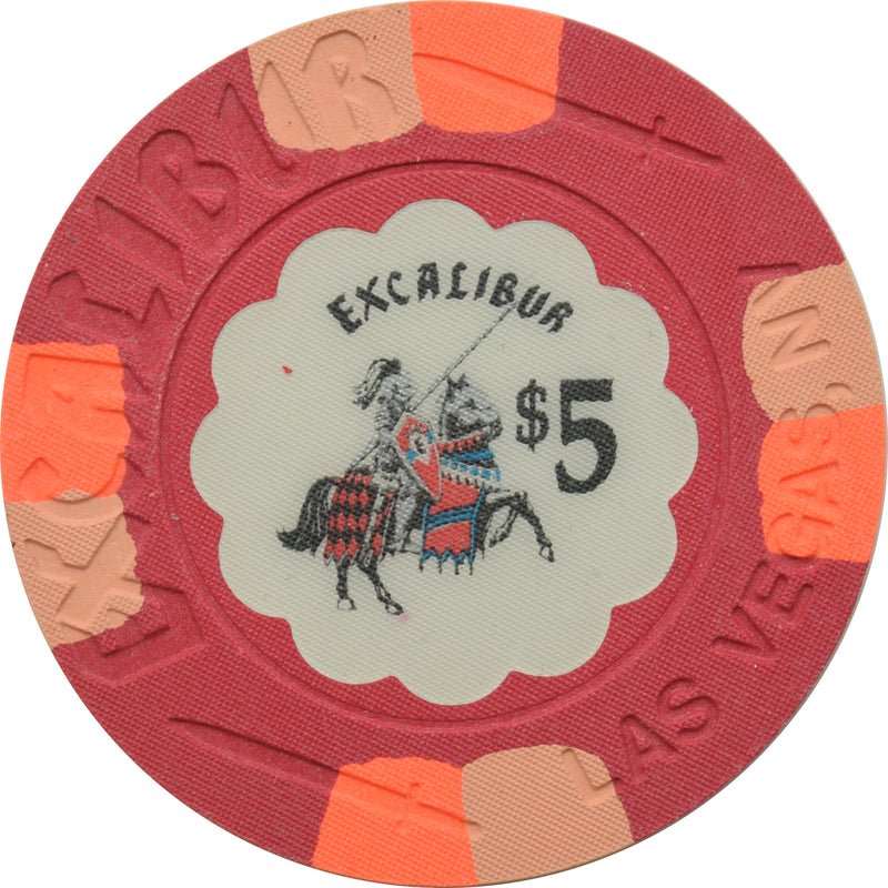 Excalibur Casino Las Vegas Nevada $5 Chip 1990