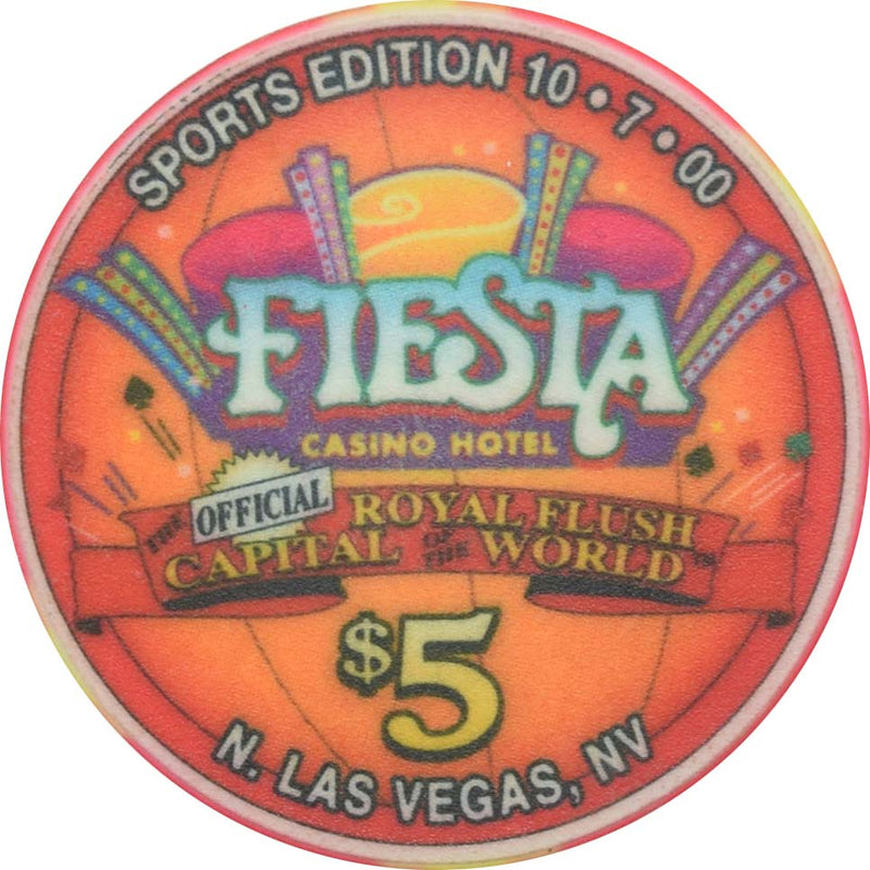 Fiesta Casino North Las Vegas Nevada $5 Bill Sharman Chip 2000