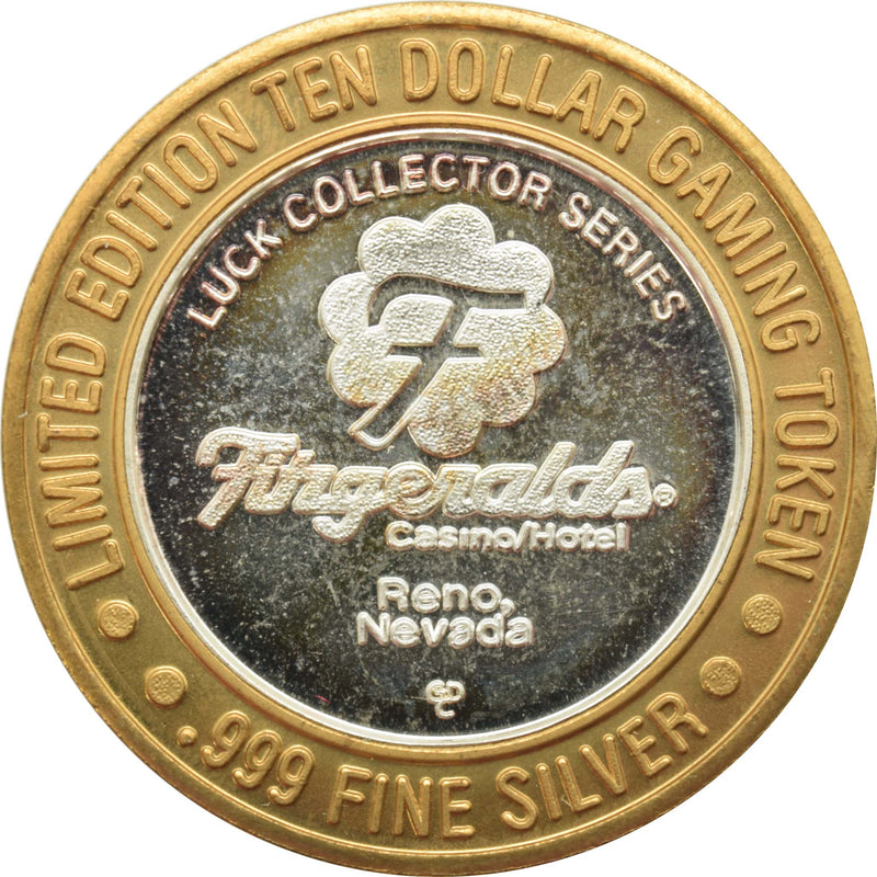 Fitzgeralds Casino Reno "Wishing Well" $10 Silver Strike .999 Fine Silver 1995