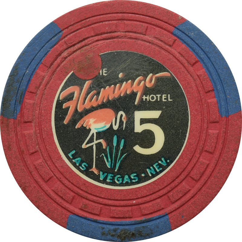 Flamingo Casino Las Vegas Nevada $5 Chip 1960