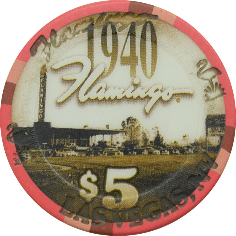 Flamingo Casino Las Vegas Nevada 1940 Decade $5 Chip 2003