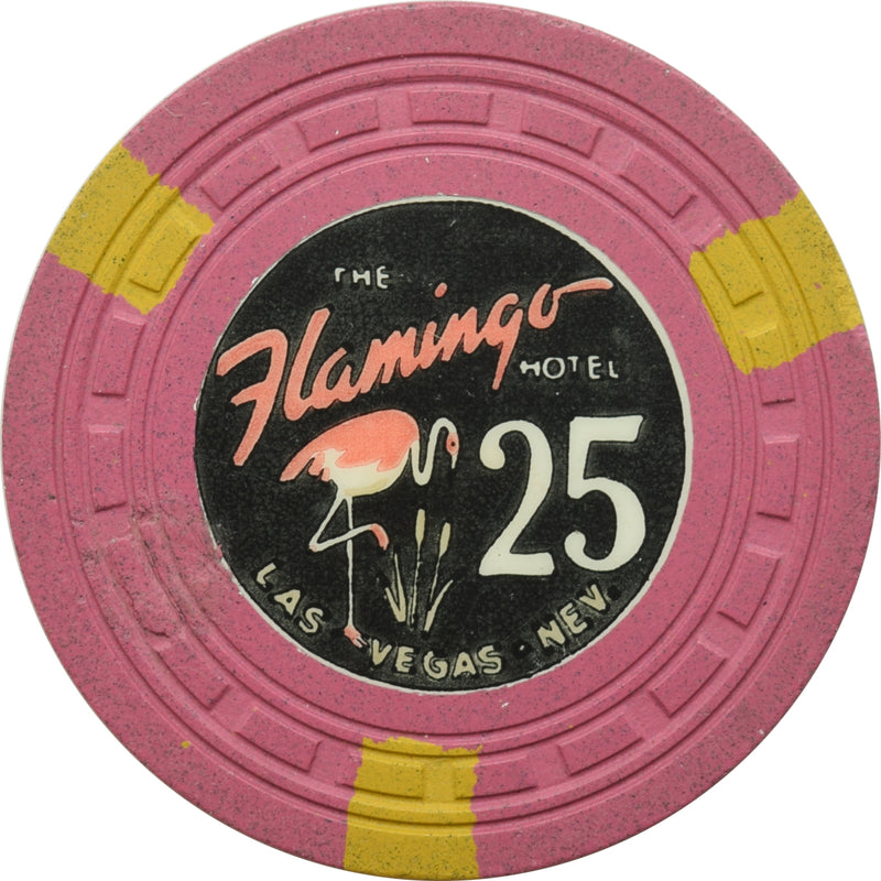Flamingo Casino Las Vegas Nevada $25 Repaired Chip 1948
