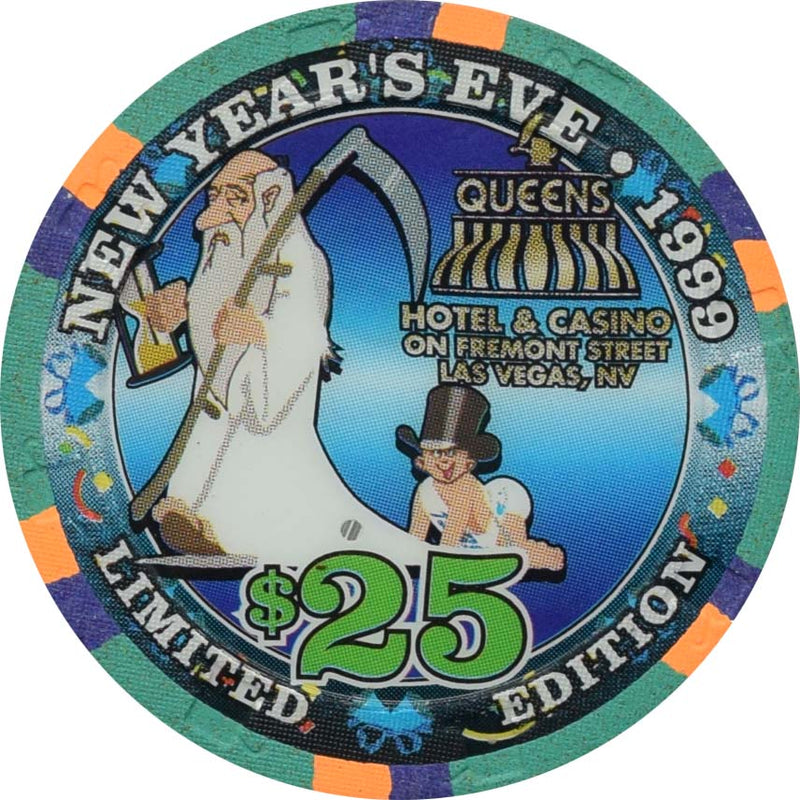 Four Queens Casino Las Vegas Nevada $25 Happy New Year Chip 1999