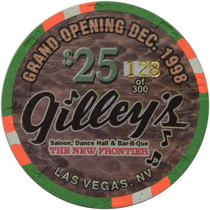 The New Frontier Casino Las Vegas Nevada $25 Gilley's Chip 1998