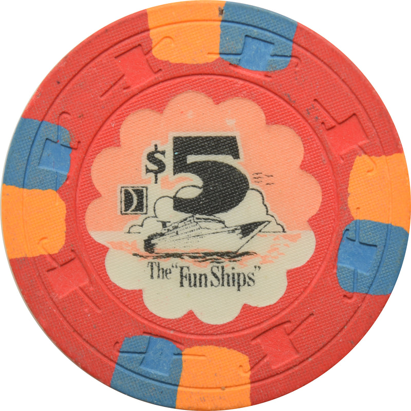 The FunShips Cruise Lines $5 Chip