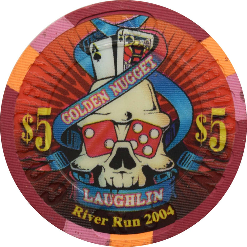 Golden Nugget Casino Laughlin Nevada $5 Chip River Run 2004