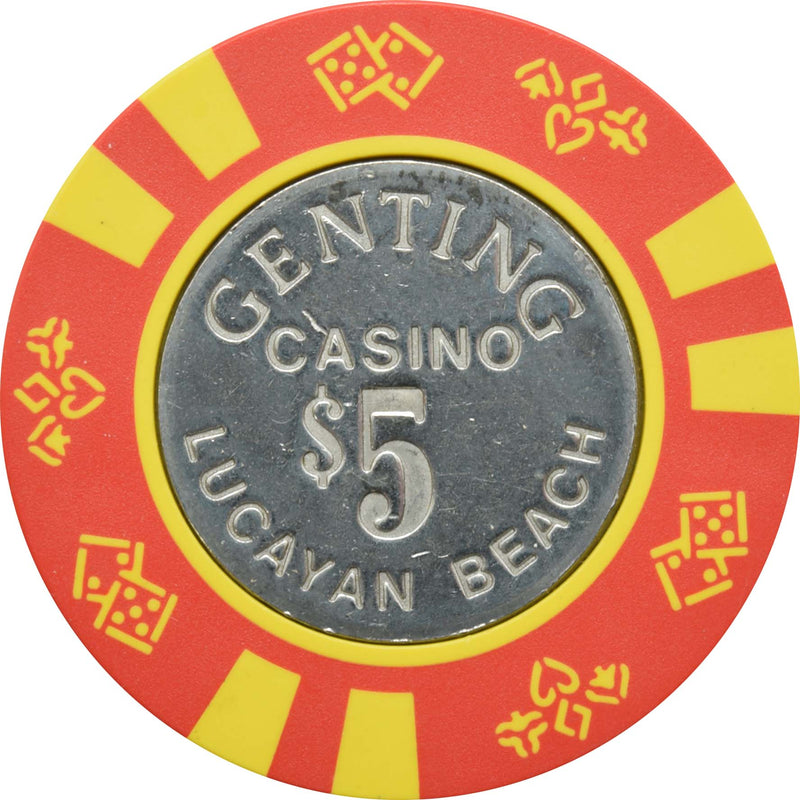 Genting Lucayan Beach Casino Freeport Bahamas $5 Chip