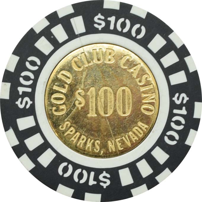 Gold Club Casino Sparks Nevada $100 Chip 1987