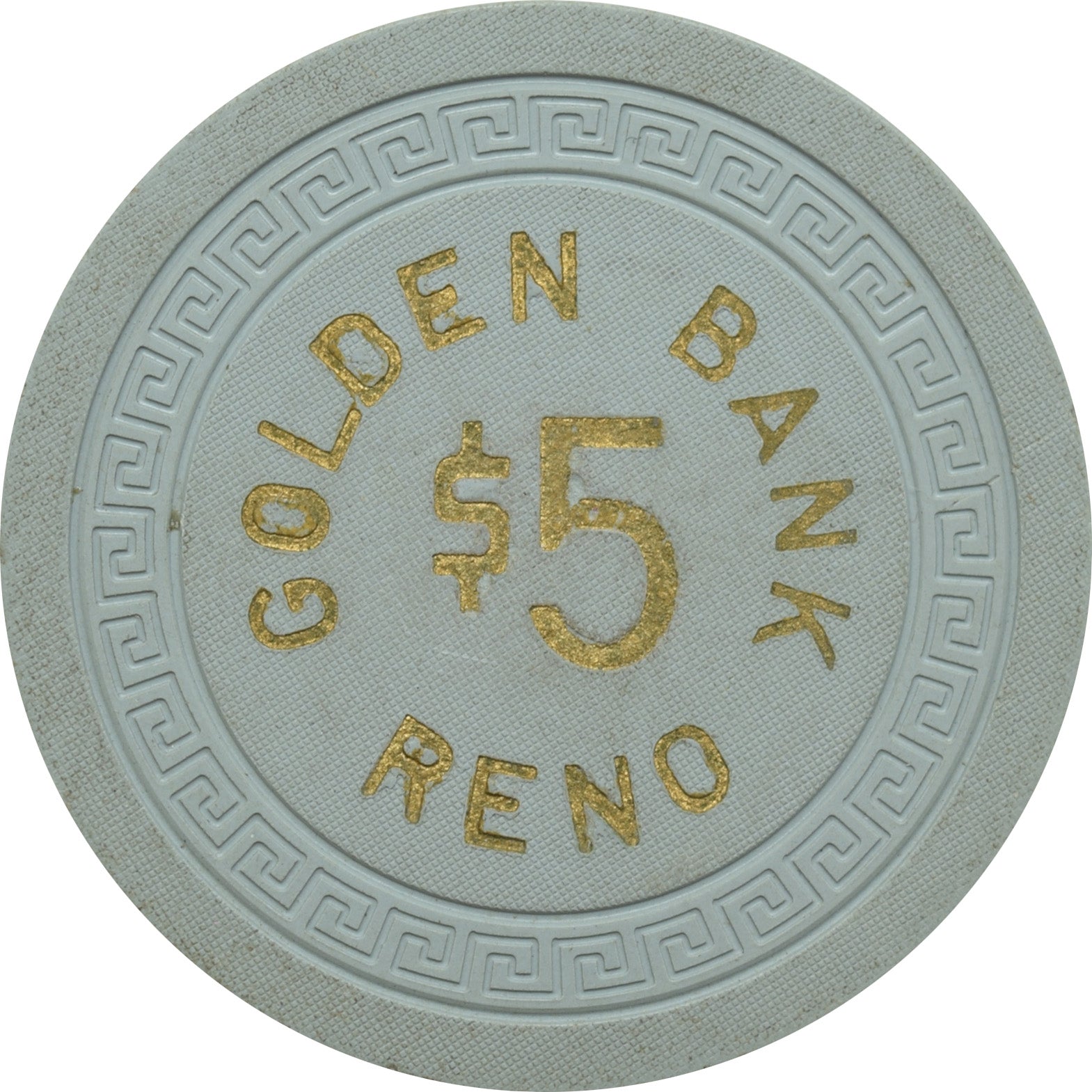 Golden Bank Club Casino Reno Nevada $5 Chip 1950s