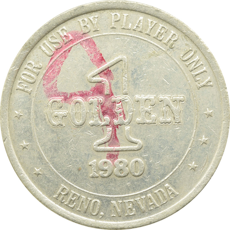 Golden Casino Reno NV $1 Token 1980