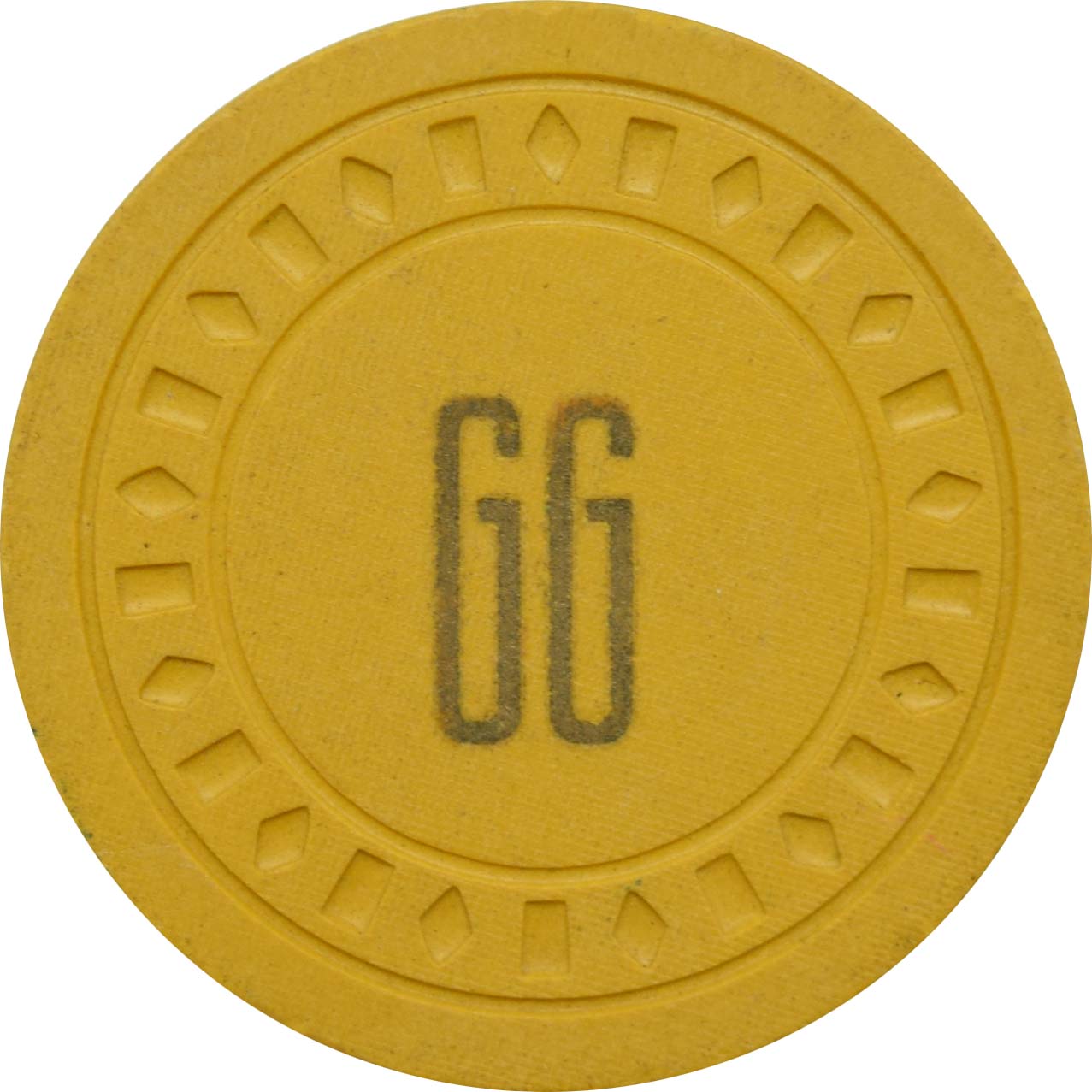 Golden Gate (GG) Card Room Casino San Francisco California Yellow Chip