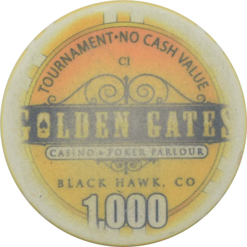 Golden Gates Casino Black Hawk Colorado $1,000 No Cash Value Chip