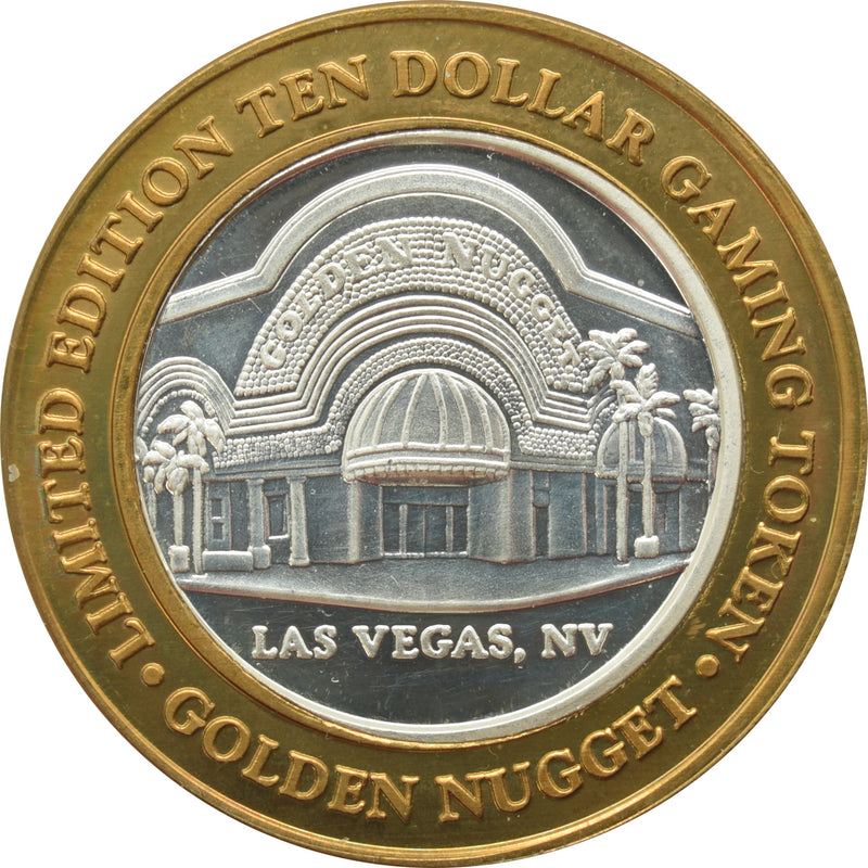 Golden Nugget Casino Las Vegas "Casino Entrance" $10 Silver Strike .999 Fine Silver 1994