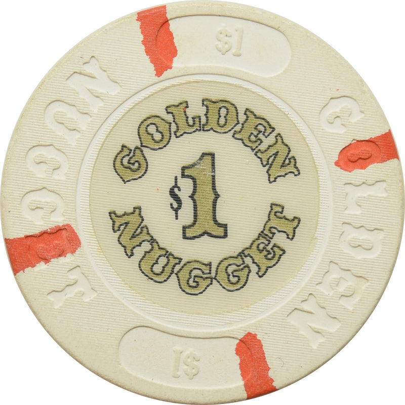 Golden Nugget Casino Atlantic City New Jersey $1 Chip Green Text
