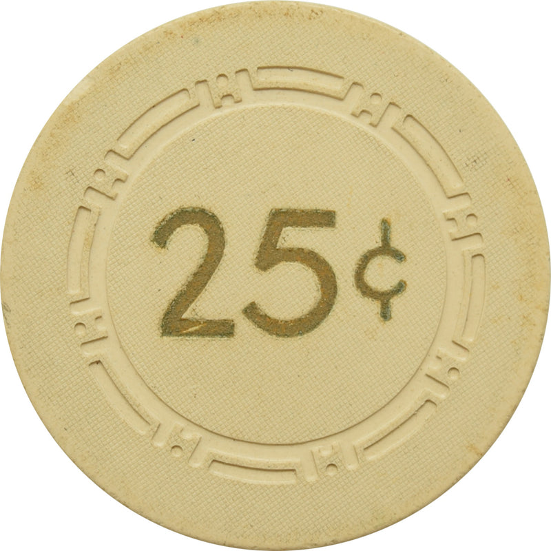 Golden Slipper Casino Las Vegas Nevada 25 Cent Chip 1950