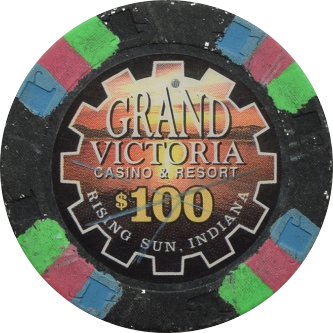 Grand Victoria Casino Rising Sun Indiana $100 Primary Chip