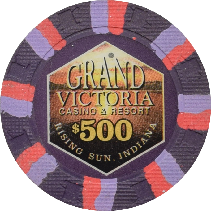 Grand Victoria Casino Rising Sun Indiana $500 Secondary Chip