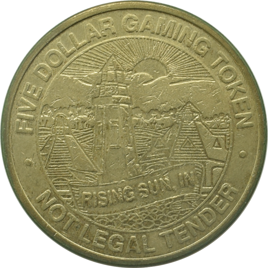 Grand Victoria Casino Rising Sun Indiana $5 Token 1996