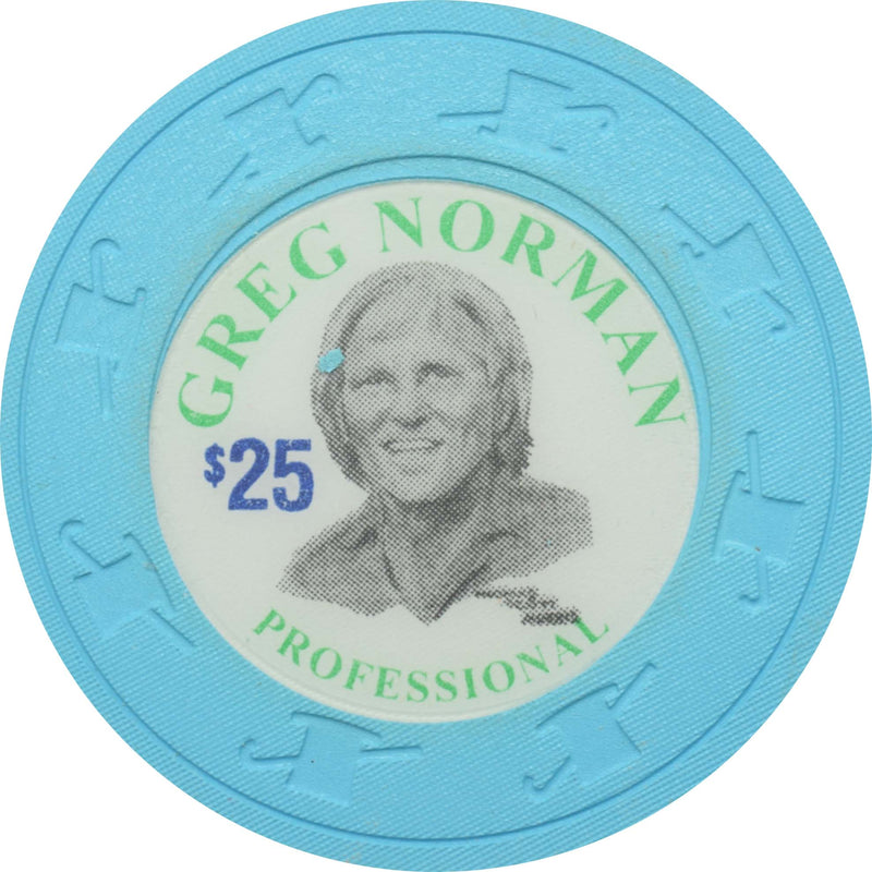 Greg Norman $25 Lt Blue Paulson Fantasy Chip