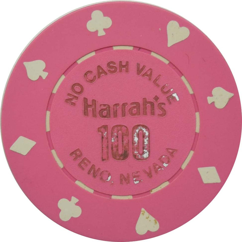 Harrah's Casino Reno Nevada $100 No Cash Value Chip 1988