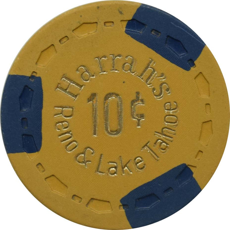 Harrah's Casino Reno & Lake Tahoe Nevada 10 Cent SmCrown Chip 1960