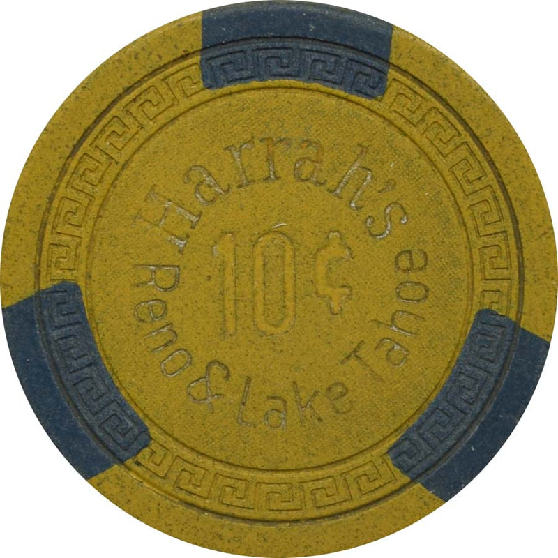Harrah's Casino Reno & Lake Tahoe Nevada 10 Cent SmKey Chip 1960