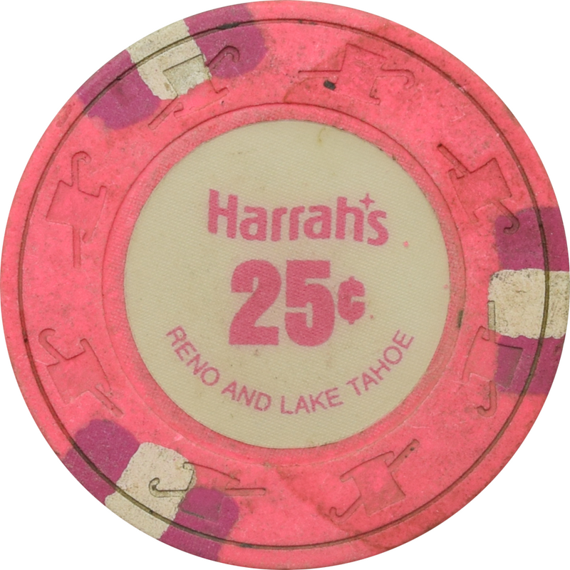Harrah's Casino Reno and Lake Tahoe Nevada 25 Cent Chip 1980s