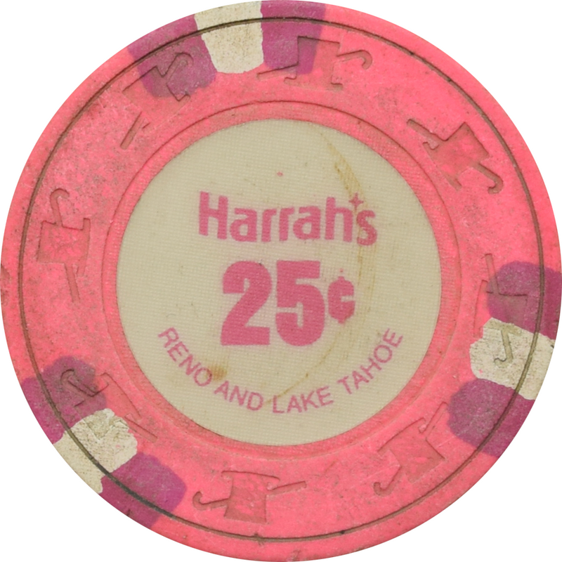 Harrah's Casino Reno and Lake Tahoe Nevada 25 Cent Chip 1980s