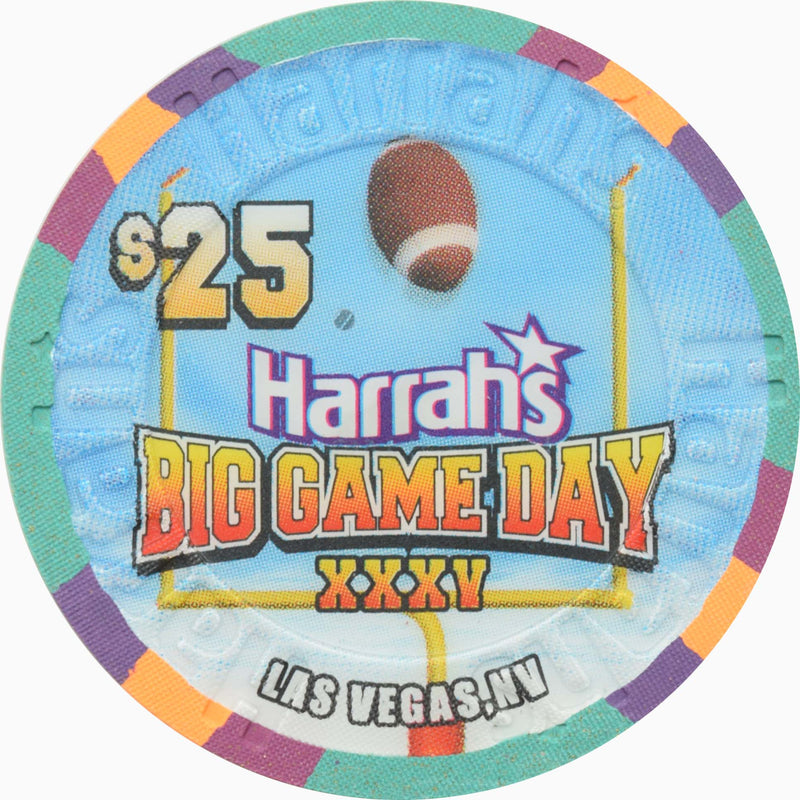 Harrah's Casino Las Vegas Nevada $25 Big Game Day XXXV Chip 2001