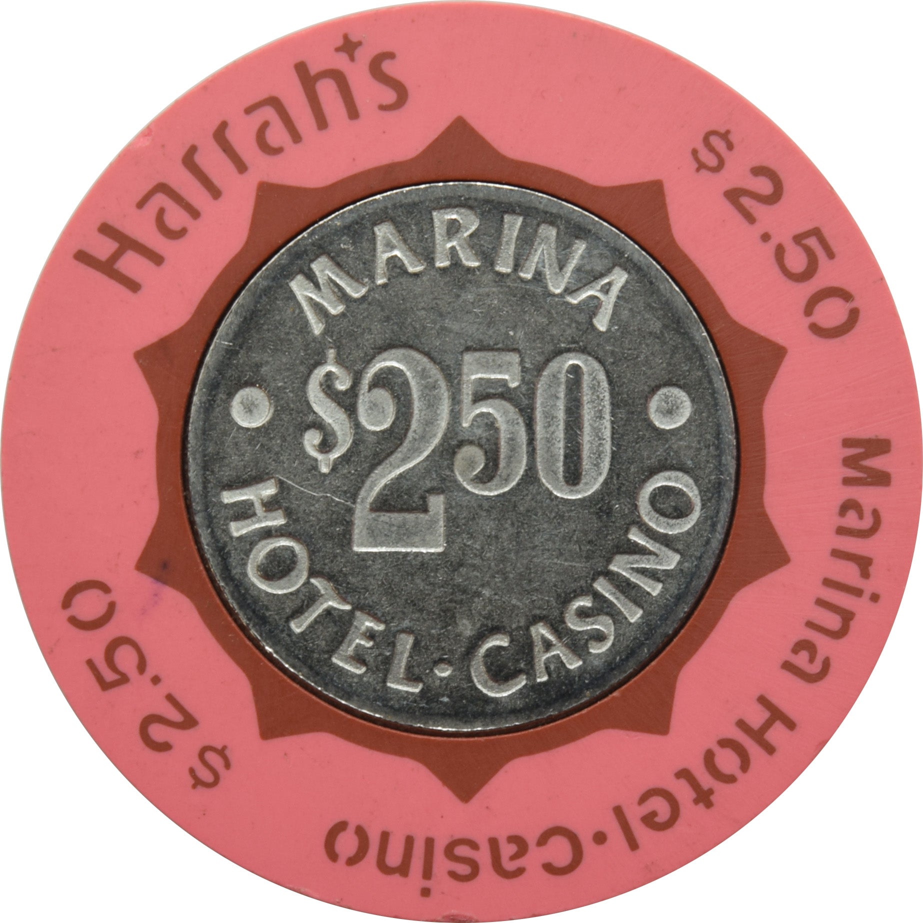 Harrah's Marina Casino Atlantic City New Jersey $2.50 Chip