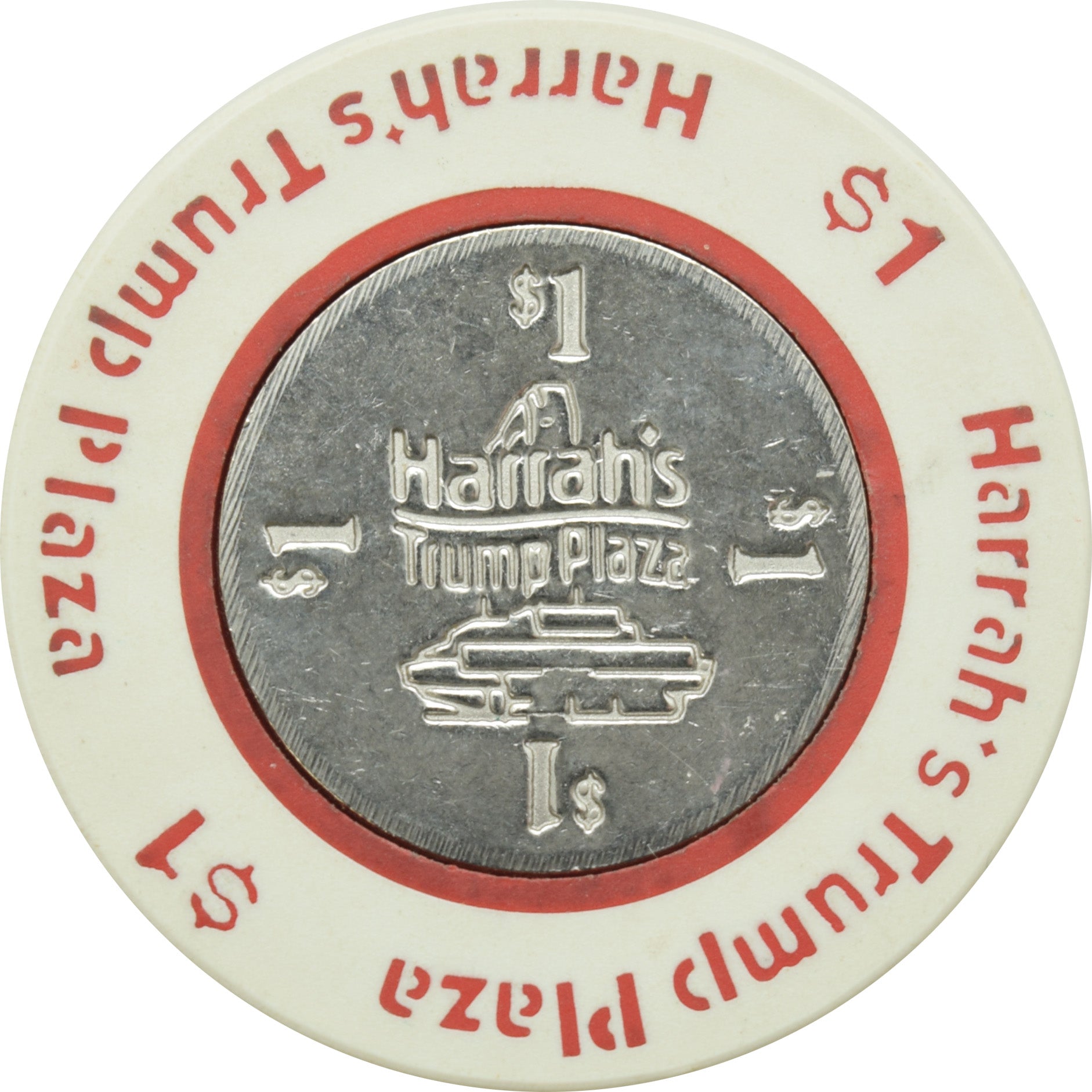 Harrah's Trump Plaza Casino Atlantic City New Jersey $1 Chip