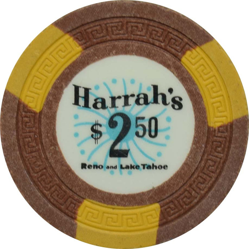 Harrah's Casino Reno & Lake Tahoe Nevada $2.50 Damaged Chip 1960s