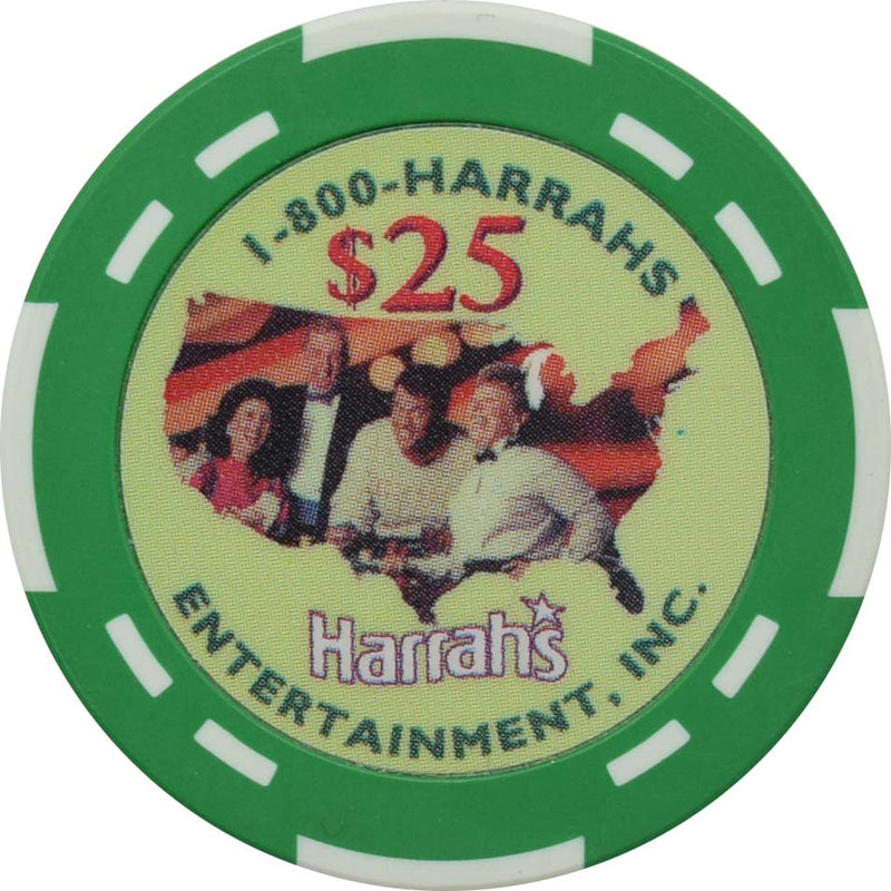 Harrah's Casino Reno Nevada $25 USA Map Chip 1996