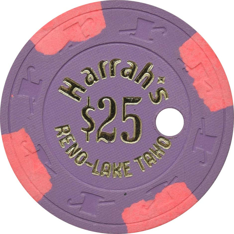 Harrah's Casino Reno & Lake Tahoe Nevada $25 Drilled Chip 1970