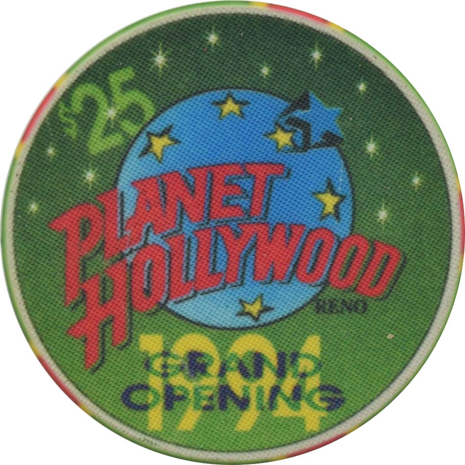 Harrah's Casino Reno Nevada $25 Planet Hollywood Grand Opening Chip 1994