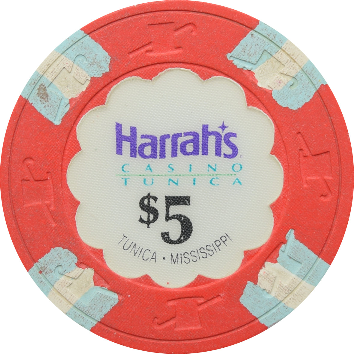 Harrah's Casino Tunica Mississippi $5 Chip