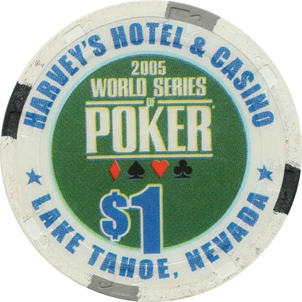 Harvey's Casino Lake Tahoe Nevada $1 World Series of Poker Chip 2005