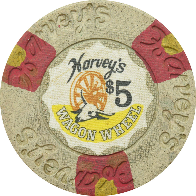Harvey's Casino Lake Tahoe Nevada $5 House Mold Chip 1973