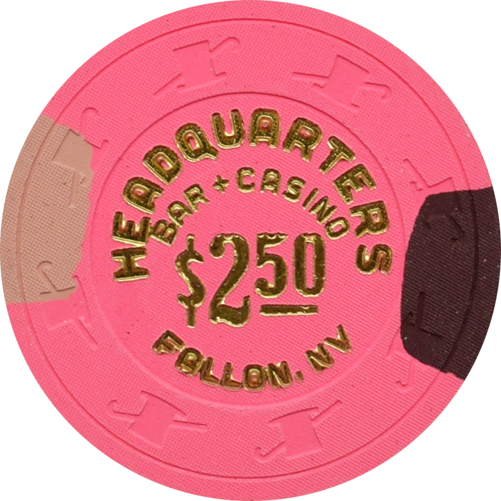 Headquarters Casino Fallon Nevada $2.50 Chip 1998