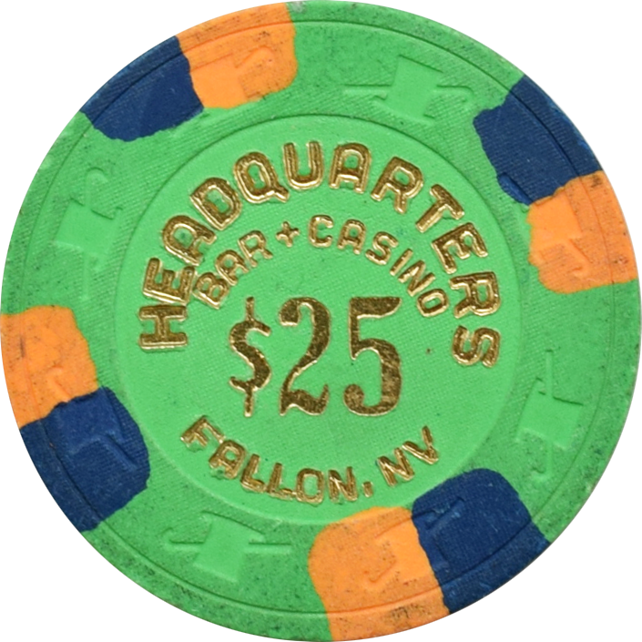 Headquarters Casino Fallon Nevada $25 Chip 1987