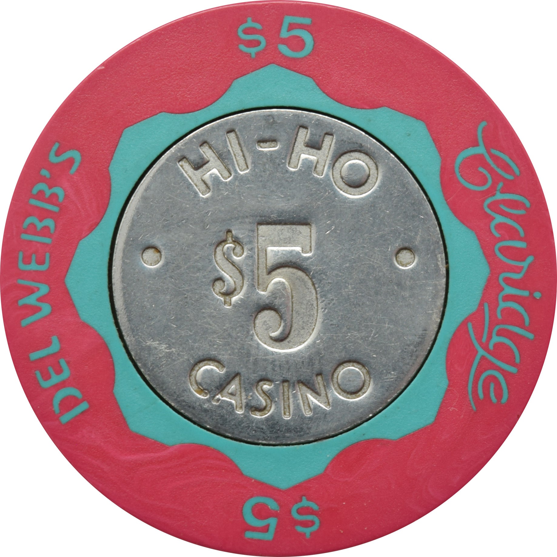 Hi-Ho Claridge Casino Atlantic City New Jersey $5 Chip