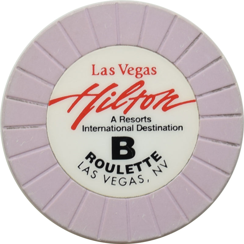 Las Vegas Hilton Casino Las Vegas Nevada Violet Roulette B Chip 2006