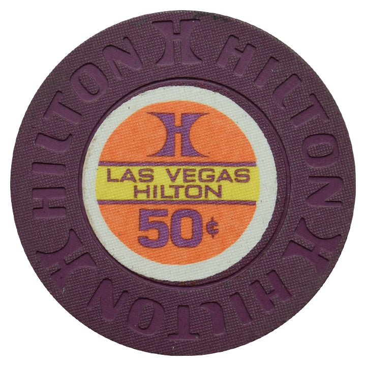 Las Vegas Hilton Casino Las Vegas Nevada 50 Cent Chip 1975