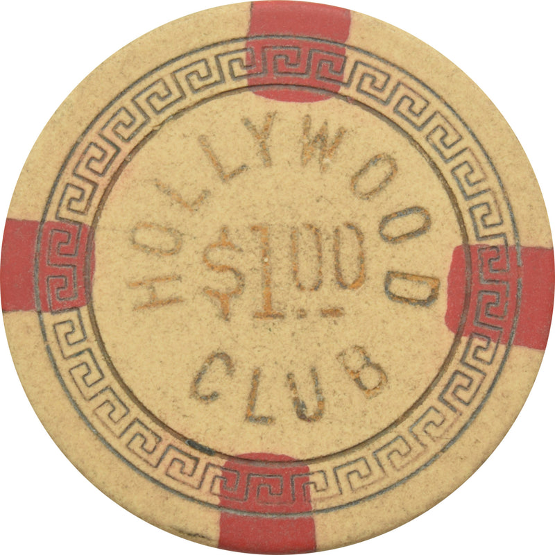 Hollywood Club Illegal Casino Toledo Ohio $1 Chip