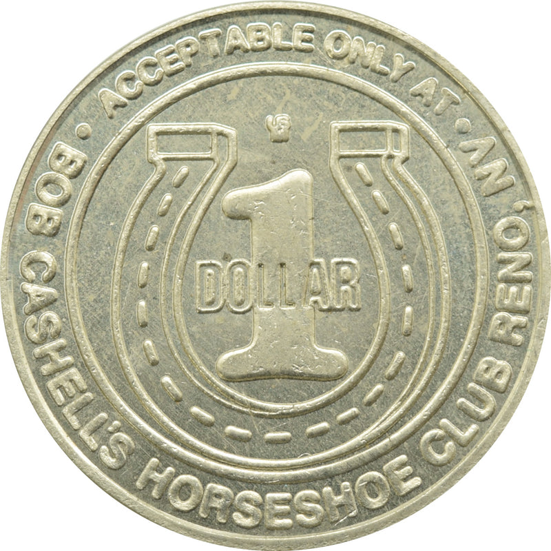 Horseshoe Club (Bob Cashell's) Casino Reno NV $1 Token 1989