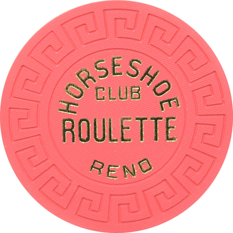 Horseshoe Club Casino Reno Nevada Pink Roulette Chip 1970s