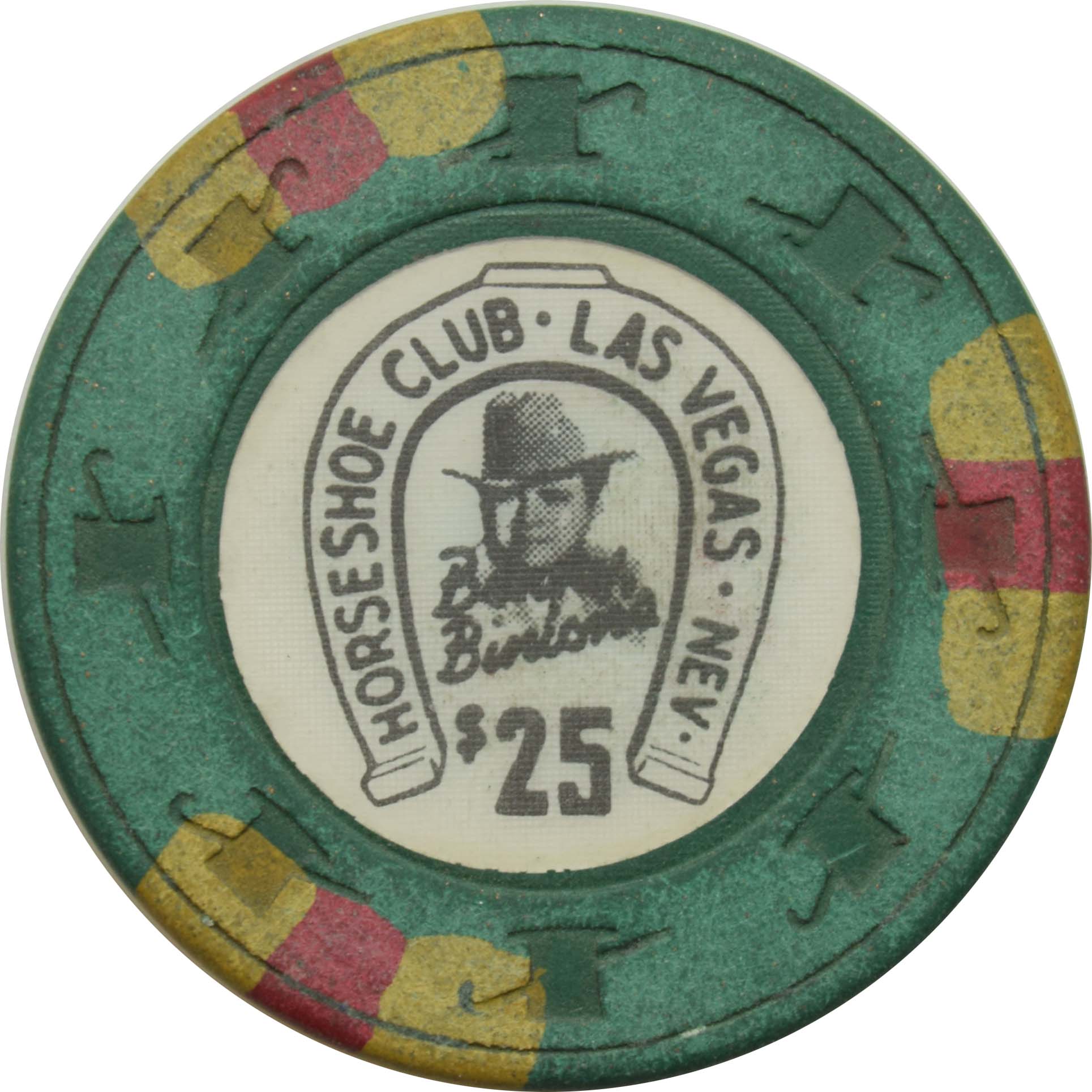 Horseshoe Club Casino Las Vegas Nevada $25 Chip 1997