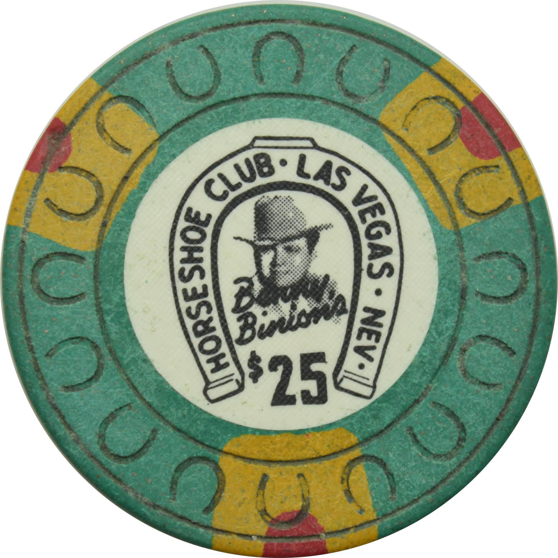 Horseshoe Club Casino Las Vegas Nevada $25 Chip 1984